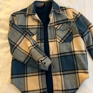 Vintage flannel jacket with fleece lining